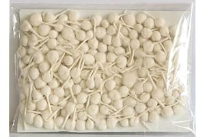 KSJONE Handmade White Round Cotton Wicks Jyoti Batti For Diwali Deepawali Puja Diya. Religious Akhand Oil Lamp Hindu Mandir Pooja (200 PC)