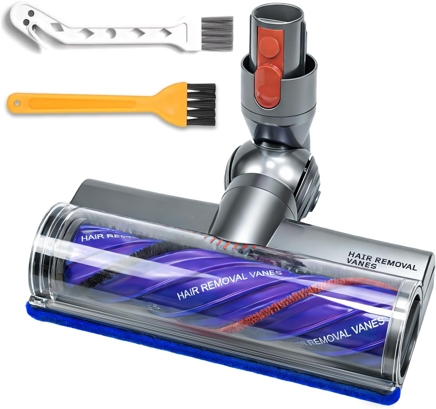 JUYLTOOL Cepillo Turbina Antienredos para Dyson V7 V8 V10 V11 V15 Aspiradoras, Cepillo Motorizado con Luce LED para Dyson SV10 SV11 SV12 SV14 para Moquetas y Suelos Duros