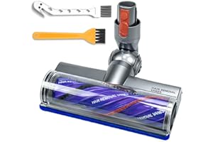 JUYLTOOL Cepillo Turbina Antienredos para Dyson V7 V8 V10 V11 V15 Aspiradoras, Cepillo Motorizado con Luce LED para Dyson SV10 SV11 SV12 SV14 para Moquetas y Suelos Duros