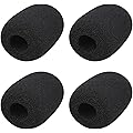 VGOL Lot de 4 Bonnettes Mousse pour Micro Compatible avec Rode M5/NT5/NT6/NT55 Couvre Éponge Filtre Anti-Pop pour Réduction du Bruit