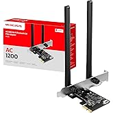 Mercusys TP-Link MA30E Adattatore PCIe Dual Band Wi-Fi AC1200Mbps, Bluetooth 5.0, Due Antenne ad Alte Prestazioni, MU-MIMO, W