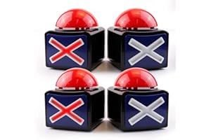BEAN LIEVE Buzzer Game Show Buttons – 4er-Pack Antwort-Summer mit Licht und Alarmton, Summer für Klassenzimmer-Quiz, Quiz-Quiz „Got Talent“ und Familienfehde