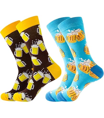 Lustige Bier Socken Geschenk-Set - Buntes Oktoberfest Outfit Für Männer & Frauen