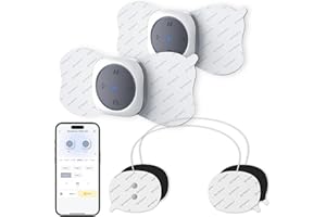 ‎COMFYTEMP Comfytemp TENS Gerät Kabellos mit 2 Wireless Host,Schmerztherapie Kontrolle per Knopfdruck und App mit 30 Programme 20 Intensitätsstufen MassageGerät Muskelstimulator mit 4 Elektroden Pads K6122