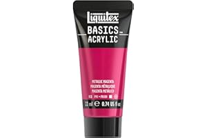Liquitex Acrílico Basics - Tubo de Pintura Acrílica, Magenta Metálico, 22 ml