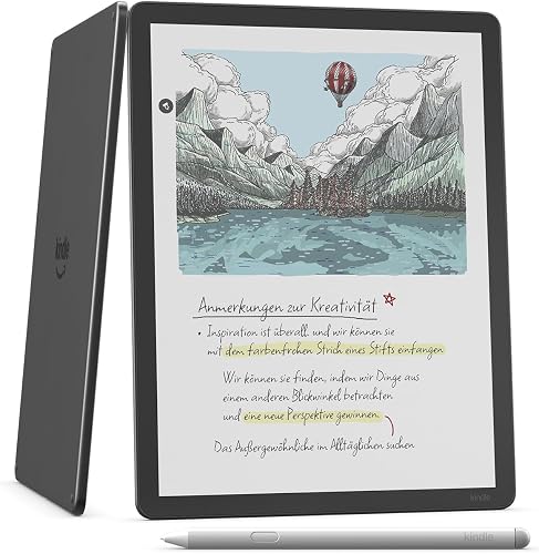 Amazon Kindle Scribe Colorsoft 64 GB (newest generation) — 11" paper-like colour display with front light — Thin, light, powerful — Write in the built-in notebook, documents and books - Graphite