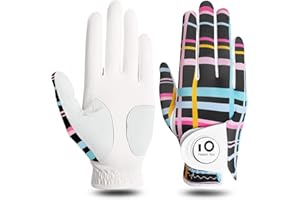 FINGER TEN Golfhandschuhe Damen Leder Links Rechts Hand Golfhandschuh Golf Handschuhe mit Ball Marker Wert 1 Stück Handschuh, Rain Grip Griff Linke Rechte Golfer