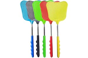WOMGF 5 Pezzi Estensibile Scacciamosche Allargato e Addensato Paletta Mosche Acchiappa Mosche Fly Swatter per Mosche, Zanzare e Insetti