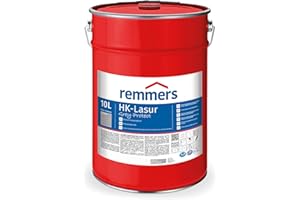 Remmers HK-Lasur Grey-Protect platingrau, 10 Liter, Holzlasur für Vergrauung außen, 3 Holzschutz Produkte in einem, Feuchtigkeit- und UV-Schutz