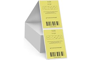 FINDAT Etykiety termiczne 300P Fanfold 2x3 żółte