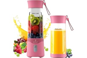 ‎COKUNST COKUNST Tragbarer Mixer für Smoothies und Shakes, 530ml Smoothie Maker mit 6 Klingen, Wiederaufladbarem Typ-C Portable Blender mit Reisedeckel, Mini Standmixer für Reisen, Küche