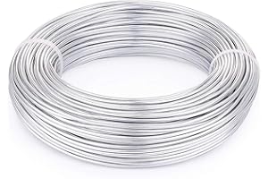 KUTI KAI Aluminium Wire Rolls 10m Bendy Craft Silver Wire for Jewelry Making,DIY Sculpture,Modelling Making and Crafts(Sliver,Diameter-2.0mm)