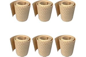workingHOUSE Valla Protectora para Jardines- Revestimiento de privacidad de Poliratán para Jardines y terrazas - Sin Mantenimiento y Fácil de Instalar - 255 cm Largo x 19 cm Ancho (6, 6 x Beige)