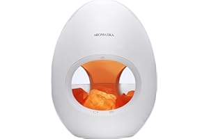 AROMATIKA TRUST THE POWER OF NATURE Himalayan Salt Lamp & Ultrasonic Essential Oil Diffuser - 250ml/6 Hours - Himalayan Crystal Rock Salt Electric Diffuser - Aroma Diffuser - Salt Crystal Lamp - Humidifier & Ioniser - Aromatherapy