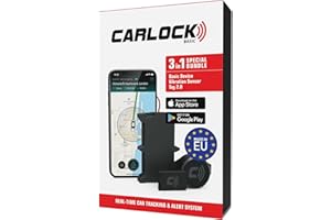 CARLOCK Basic Anti Theft Car Device Security System - Wired Car GPS Tracker, Vibration Sensor, & Car TAG - Car Alarm System - Phone Apps & Instant Alerts - Van Vehicle Tracker