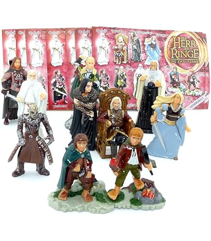 Kinder Überraschung Figuren – Arwen, Elrond Und Baumbart Aus Dem HDR-Kalender 2003