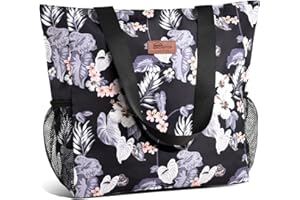 HOMESPON Große Wasserdichte Strandtasche mit Reißverschluss und Taschen für Damen