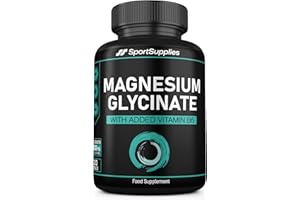 SS SPORT SUPPLIES Magnesium Glycinate Supplements 1500mg & Vitamin B6-120 High Strength Capsules - 1500mg of Magnesium Providing 315mg Elemental Magnesium (Bisglycinate) - Pure Active Ingredient