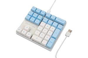 Sikai RGB Mechanical Numeric Keypad, 33 Keys Mini Numpad With USB for Laptop, Notebook, MAC, Tabulation/Accounting (Red Switch—White)