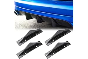 DREAMIZER Auto Heckspoiler, 4PCS Universal Car Heck Stoßstange Spoiler Diffusor, ABS hinteren Stoßstange Spoiler, Kohlenstoff Spoiler Flossenschutzdekoration