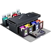 TiMOVO Caja para MTG Commander, Modular 11 en 1 para TCG, Arco Iris Negro | 8-Deck Estuche y 3 Bandejas para Dados, Capacidad