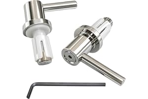 HYDRO HOME Kit de bisagras para tapa de inodoro para tabla de inodoro, bisagras de inodoro de latón cromado, montaje sencillo con bisagras de inodoro Made in Italy