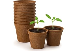 GardenersDream Biodegradable Coir Plant Pots Eco-Friendly Coconut Fibre for Seedlings, Cuttings (10, 23cm)