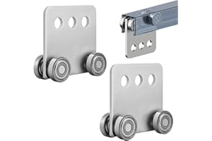 SKTREX 2Pcs 4 Wheel Trolley Assembly Rollers Four Bearing Trolley Assembly for 1-5/8" Wide and All 1-5/8" or Taller Strut Channel