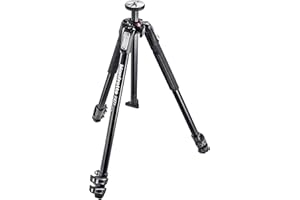 Manfrotto 190X Trépied Photo en Aluminium à 3 Sections – Trépied Professionnel pour Appareils Photo Reflex et Hybrides