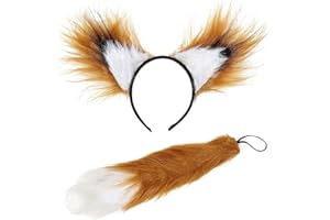 W WIDMANN MILANO Party Fashion 10017 - Juego de disfraz de zorro, diadema con orejas y cola, fiesta temática, carnaval