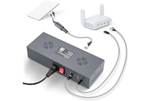 XLTTYWL Starlink Mini 12V AC Adapter Kit, 180W GigE Passive & ESD Protection with USB & Type-C Power Output and DC Converter,SPX Adapter AC Input 110-260V to DC 48V/3A for Starlink Mini/Gen2 Dishy