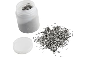 CARMOTTER 1 kg di perni magnetici in acciaio inossidabile, ago per lucidatura burbling, diametro 0 7 mm, lunghezza 5 mm, notevole effetto lucidante, rimozione sbavature (0,4 × 5 mm)