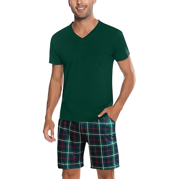 Pigiama Uomo El Búho Nocturno – Corto Estivo In 100% Cotone – A Righe Rosse – Modello Con Top Abbottonato E Shorts Con Tasche – Taglia XL - 2