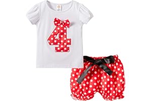 Mud Kingdom Little Girls Birthday Clothes Sets for Gifts