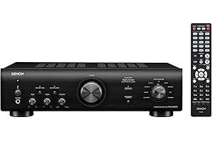 Denon PMA600NE HiFi Amplifier, Power Amplifier with Bluetooth, Phono Equalizer, 1x Coaxial & 2x Optical Inputs, Subwoofer Output, Analog Mode, Music Streaming - Black