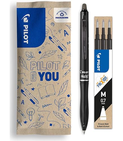 Pilot FriXion Ball - Ricarica per penna cancellabile a 4 colori, punta fine, 0,5 m, confezione da 2, inchiostro verde
