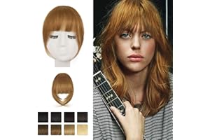 BARSDAR Frangia Clip Capelli Veri, 100% Naturali Frangetta Air Bangs French Bangs Frangia Extension Clip Capelli Veri Cura Capelli Donna lavabile/tingibile