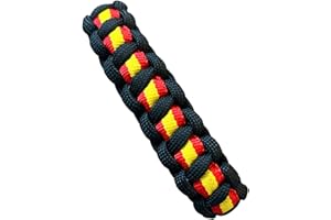 MIBANDERA Pulsera Bandera España Hombre Mujer. Pulsera España Cuerda Trenzada. Pulsera Cuero Tela España con cierre.
