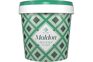 Maldon - Sea Salt Flakes, Unique Pyramid Shaped Salt Flakes, Perfect for a Wide Range of Dishes, Hand-Harvested for Four Generations, 570g Tub