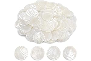 Capiz Shells Bulk 100 st naturliga 4 cm capiz skal för | Mjuk naturlig lyster, dubbelhålsdesign, perfekt för väggdekor, smycken, gör-det-själv-hantverksprojekt