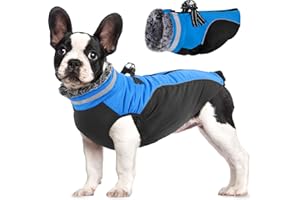 Lairle Dog Coat Waterproof Dog Coats Winter Dog Jacket Dog Clothes Dog Harness Coat Reflective Dog Coat with Harness for Small Medium Large Dogs