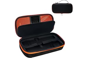 Veftsvy Custodia per microfono Bluetooth compatibile con JBL PartyBox Wireless Mic, EVA Borsa da viaggio portatile Dual Mic per ricevitore, adattatore, batteria (solo scatola), Nero