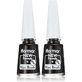 Flormar Klasik Parlak Bitişli Y&uuml;ksek Pigmentli Oje Nail Enamel 313 Black Minimalism New (2 paketi)