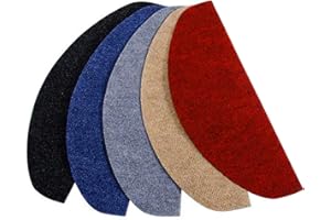 CASA PURA Copri Gradini per Scale - Tappeto per Scale Antiscivolo in Vari Colori Melange, Set da 15 - Antracite - 21x65 cm