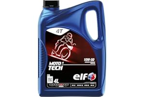 TOTAL ELF MOTO 4 Tech 10W50 4L - Premium 4T 10W-50 Motorcycle Oil Synthetic 4 Motorbike Oil