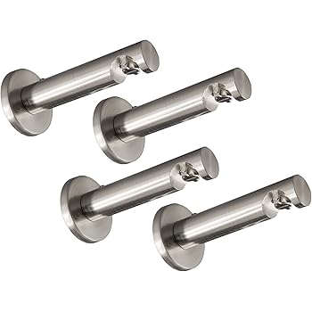 Amazon.de: Gardinenstangenhalter Decke 1-läufig, silber | Ø 16mm | 4er Pack