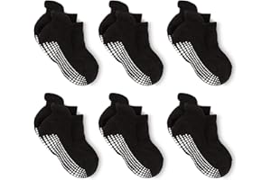 LA Active Grip Ankle Socks - Cozy Warm Winter Socks - for Baby Toddler Infant Newborn Kids Boys Girls Non Slip/Anti Skid