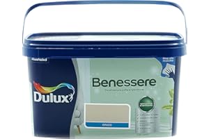Dulux Benessere Pittura Colorata all'Acqua per Interni Superlavabile Anti Muffa Anti Batteri con Ioni D'Argento, 2.5 Litri, Grigio Urbano