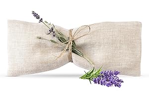 ‎COZY LINEN COZY LINEN Lavendel-Augenkissen – Aromatherapie & Stressabbau, Bio-Leinsamen-Augenmaske, Yoga-Geschenk, Spa-Schlafentspannung, gewichtetes Kissen, umweltfreundlich