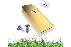 3DHERB Lot de 30 lames de rechange + vis - Lames de rechange compatibles avec le robot tondeuse Segway Navimow pour une coupe longue et tranchante (lot de 30 lames) - Revêtement en carbure de titane